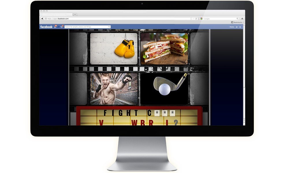 Play 4 Pics 1 Movie Game on Facebook from your computer